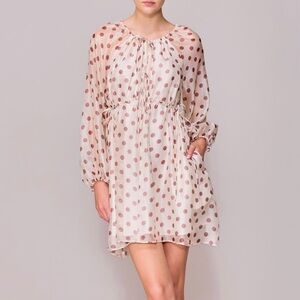 MELLODAY Polka Dot Long Sleeve Dress